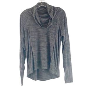 Womens Balance Collection Cowl Neck Athletic Top Gray Size Small